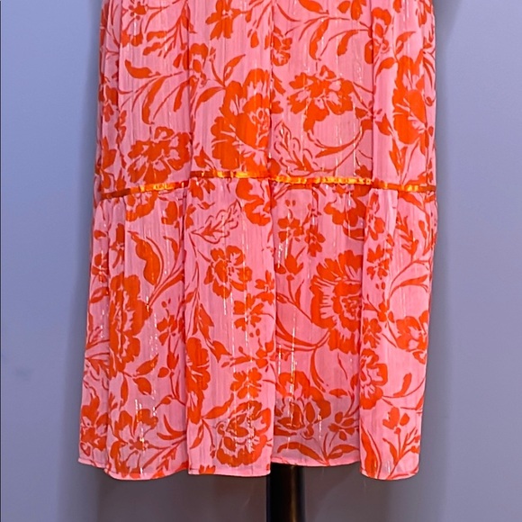 Umgee Pink Floral Midi A-Line Dress Size 1X - Picture 8 of 10